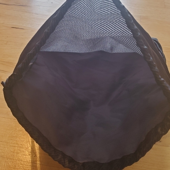 THIRTY One "Parker" Drawstring Cinch Sac Backpack Black Gray Twill - Picture 10 of 12